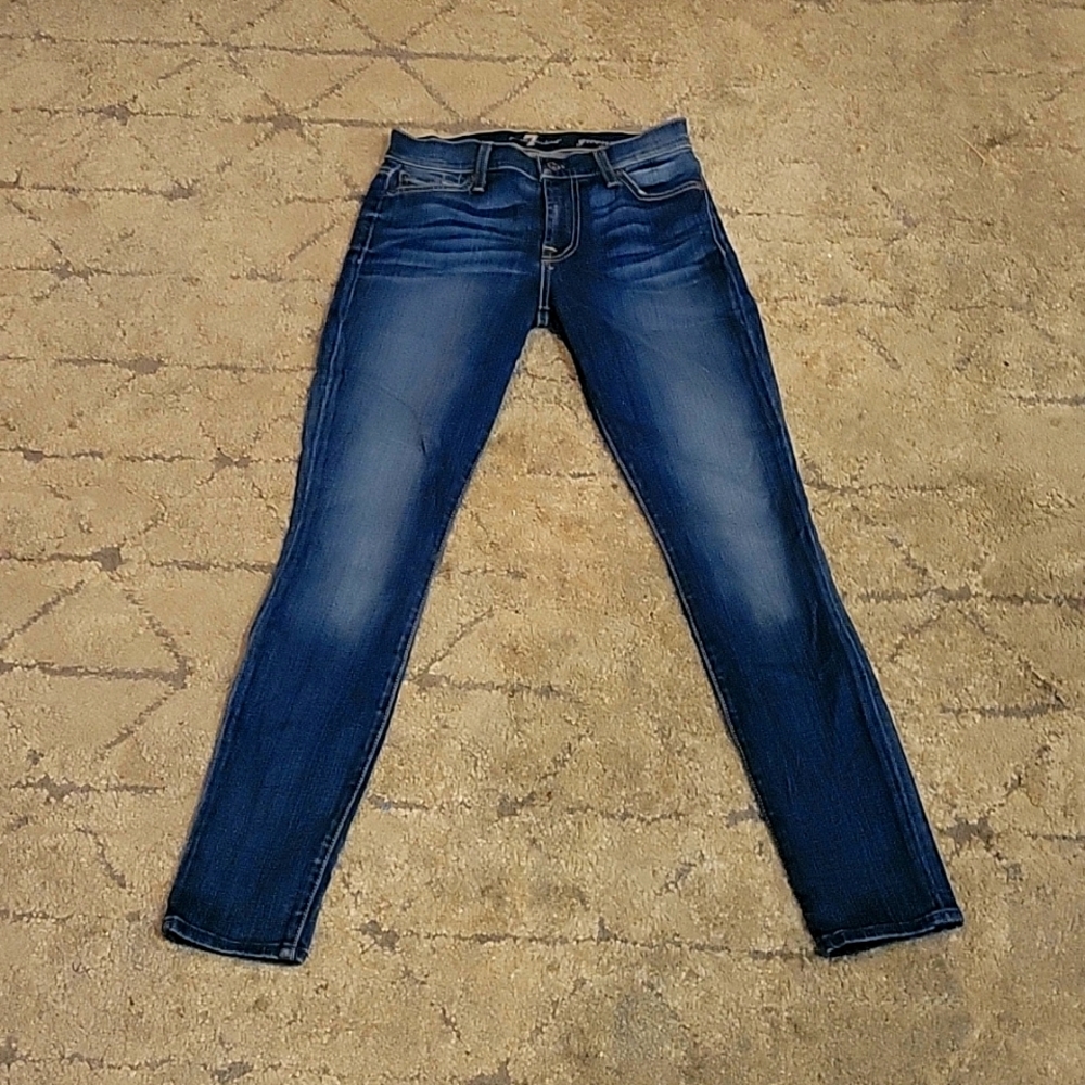 7 For All Mankind Gwenevere straight leg ankle denim jeans